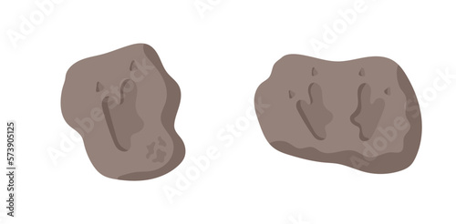 Dinosaur footprint tracks. Illustrations paw, claw predator. Dinosaur footprint perfect for textile, wrap and wallpaper and design.