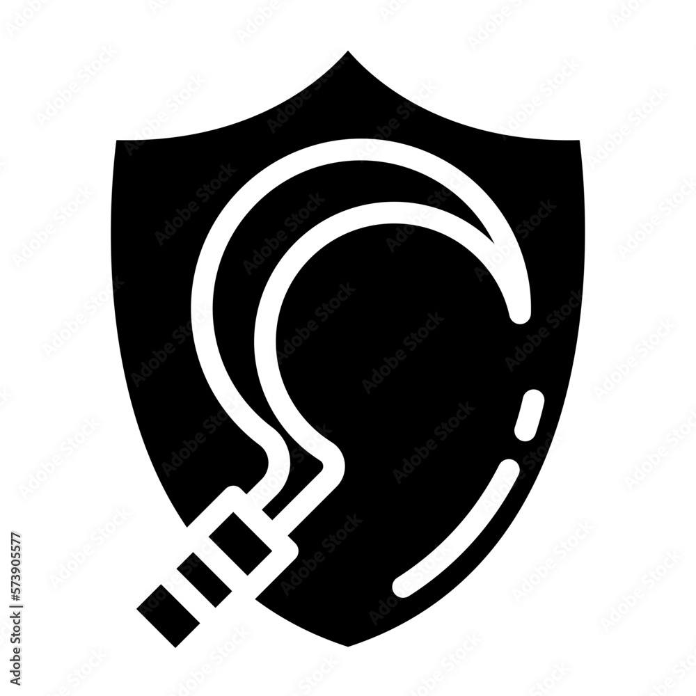 sickle and shield glyph sickle and shield glyph