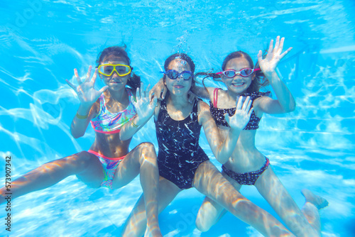 kids swimming  in pool