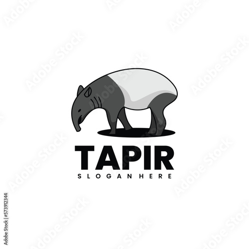 Vector illustration tapir mascot 