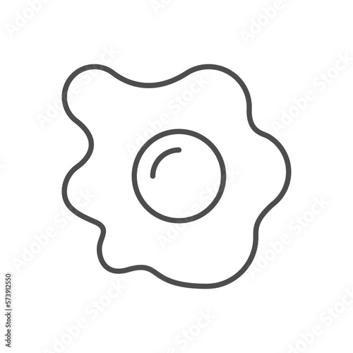Fried egg line outline icon