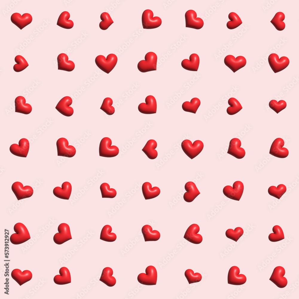 Red heart seamless pattern