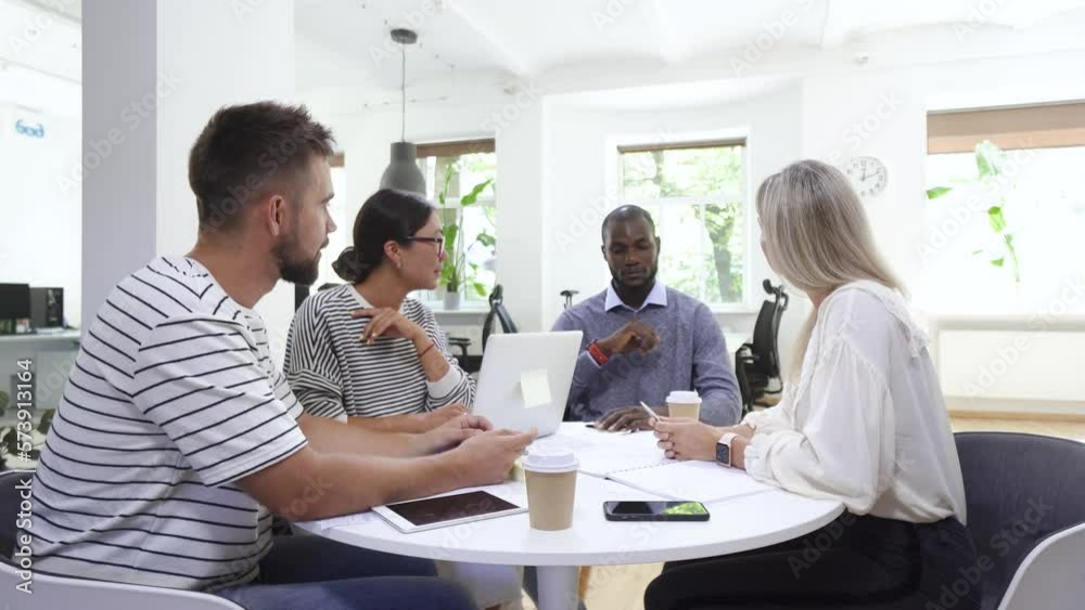 Business multi-ethnic team working together in a meeting. Business multi-ethnic team working together in a meeting.