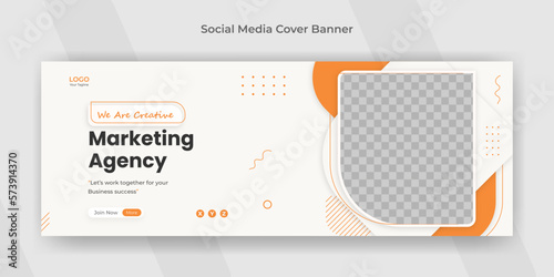 Creative business Corporate Digital marketing agency webinar social media post facebook cover web banner template
