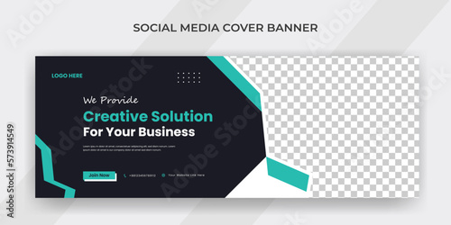 Creative business Corporate Digital marketing agency webinar social media post facebook cover web banner template