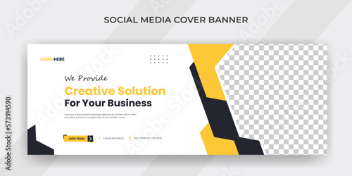 Creative business Corporate Digital marketing agency webinar social media post facebook cover web banner template
