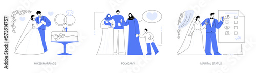 Legal status abstract concept vector illustrations.