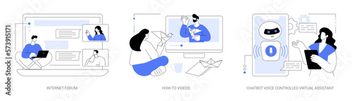 Web services abstract concept vector illustrations.