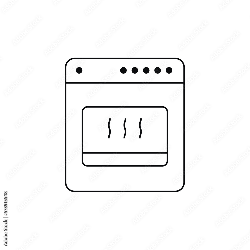 Gas stove with one burner. Simple food icon in trendy line style isolated on white background for web apps and mobile concept Gas stove with one burner. Simple food icon in trendy line style isolated on white background for web apps and mobile concept