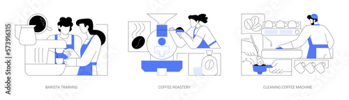 Coffee shop abstract concept vector illustrations.