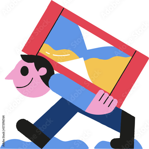 Time illustration for website, application, printing, document, poster design, etc.