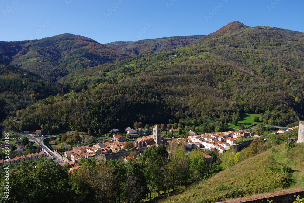 village de Montagne de Prats de Mollo dans le Vallespir dans les Pyrénées Orientales en France