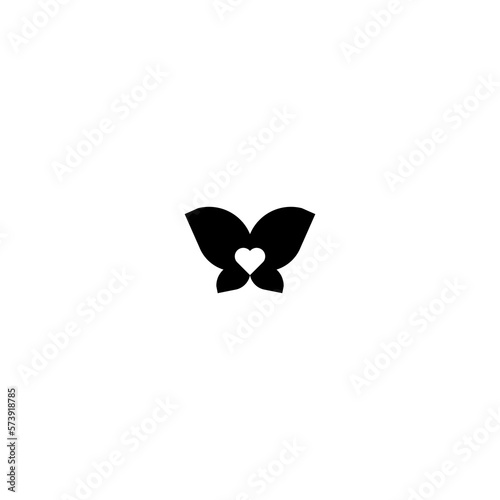 butterflies and love logo design