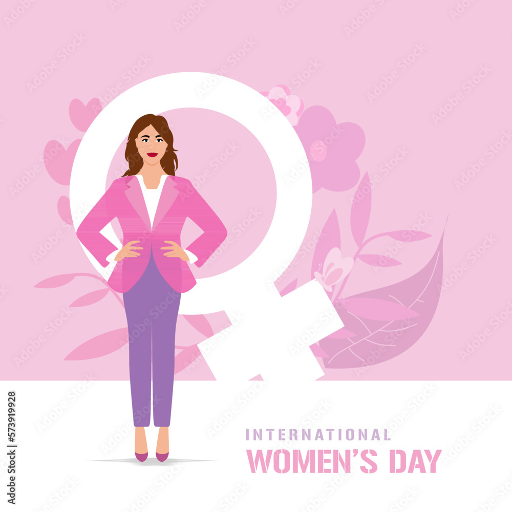 Beautiful Lady Face Silhouette 8 March Womens Day Greeting Beautiful Lady Face Silhouette 8 March Womens Day Greeting