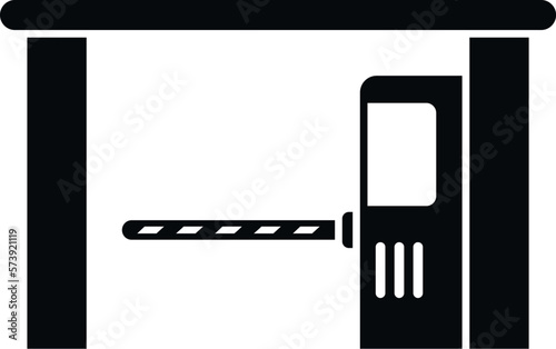 Paid parking barrier icon simple vector. Car garage. Security gate