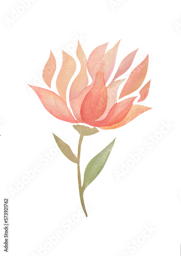 A red watercolor flower on a transparent background. Seamless pattern with watercolor colors on a transparent background. Summer and spring watercolours collection of tulips. Greeting card clipart