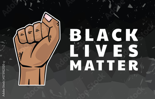 black lives matter fighting spirit hand drawn illustration