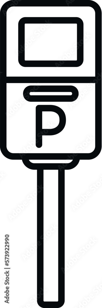 Parking icon outline vector. Space security. Zone place Parking icon outline vector. Space security. Zone place
