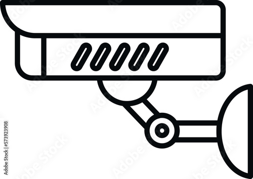 Security camera paid parking icon outline vector. Car garage. Gate zone
