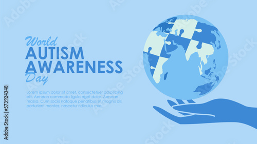 world autism awareness day poster template