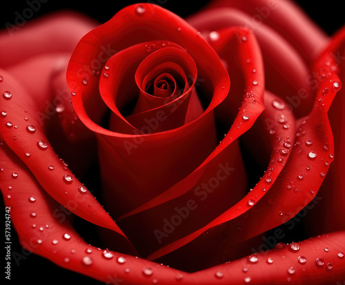 Rose Bud close up. Red Rose...