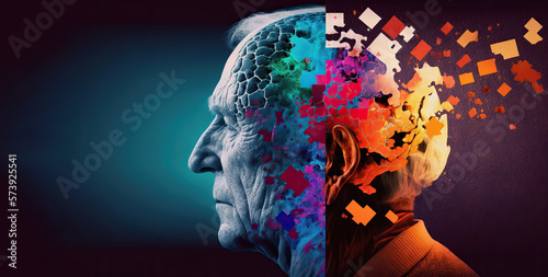 An old man who loses his memories due to dementia - Generative AI photo