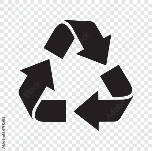 Recycle icon isolated on white background. Vector icon.