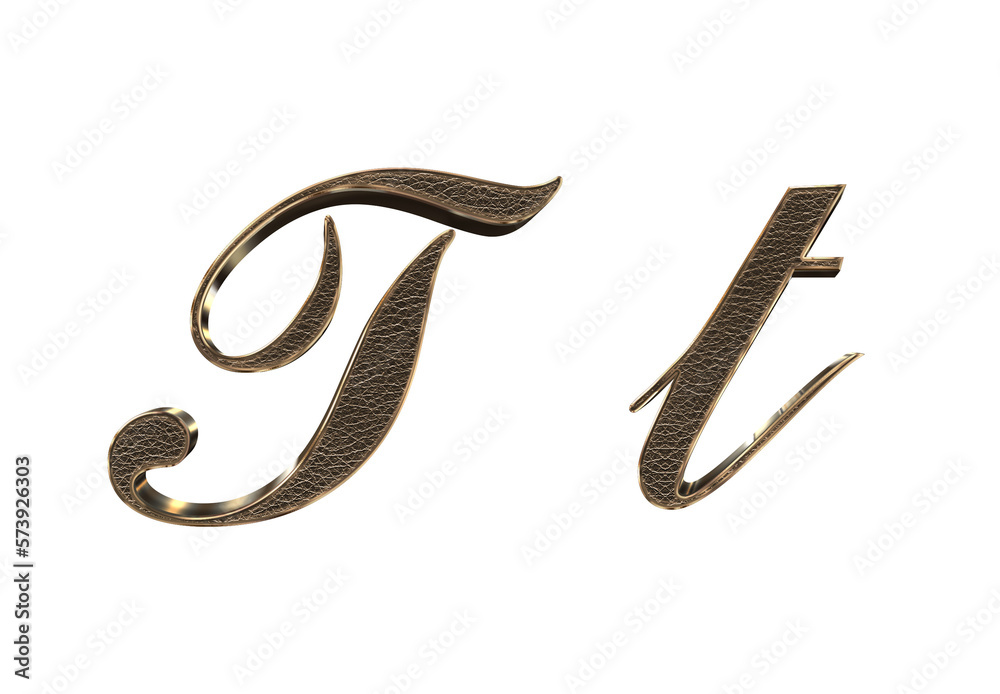 3d render Gold lowercase And uppercase Letters 3d render Gold lowercase And uppercase Letters