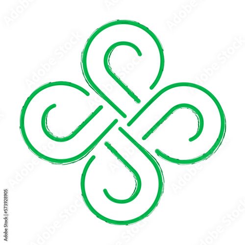 success wealth amulet brush on white background, vector illustration.