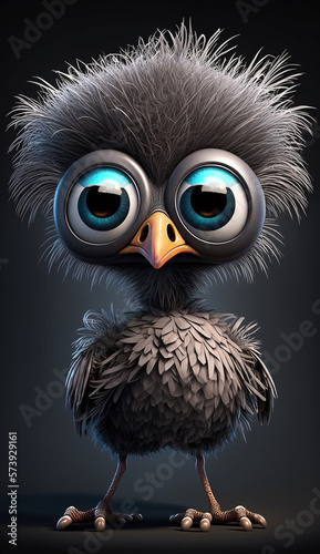 Emu With Big Eyes Character Design Concept Art Part#210223