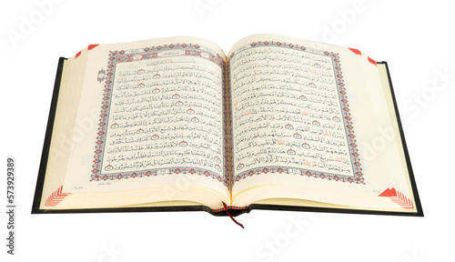 open holy Quran isolated