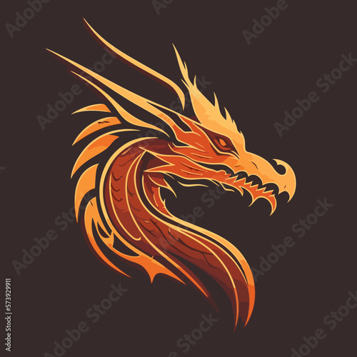 vector illustration of a mythological dragon