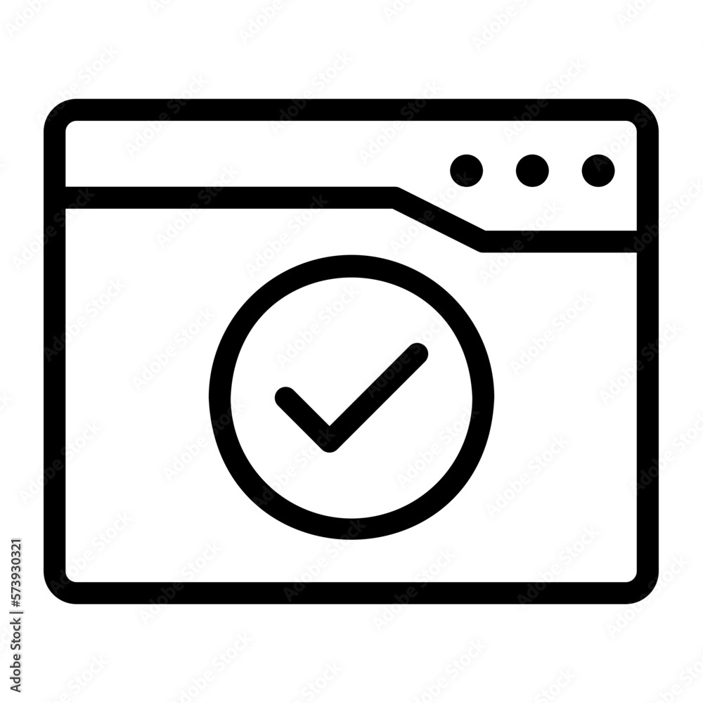 web browser line icon