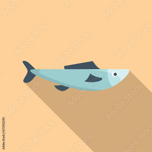 Fish Vitamin D icon flat vector. Food nutrition. Diet skin