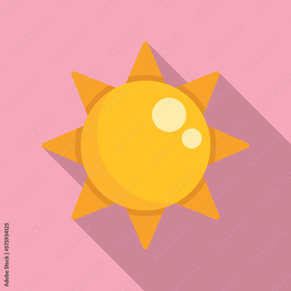 Vitamin D sunlight icon flat vector. Sun skin. Human lack
