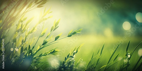 Green Grass Spring Blurred ...