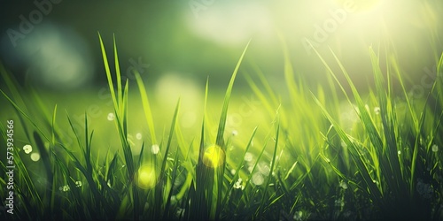 Green Grass Spring Blurred ...