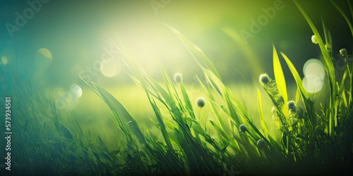 Green Grass Spring Blurred ...