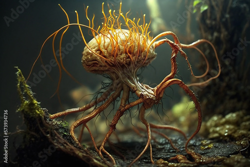 Ophiocordyceps or cordyceps, the 'zombie fungus'.