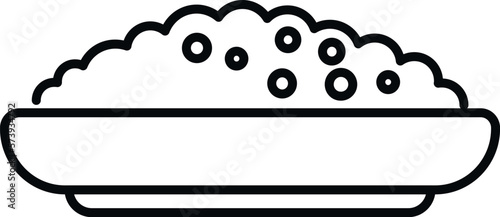 Vitamin D food icon outline vector. Tuna butter. Diet skin