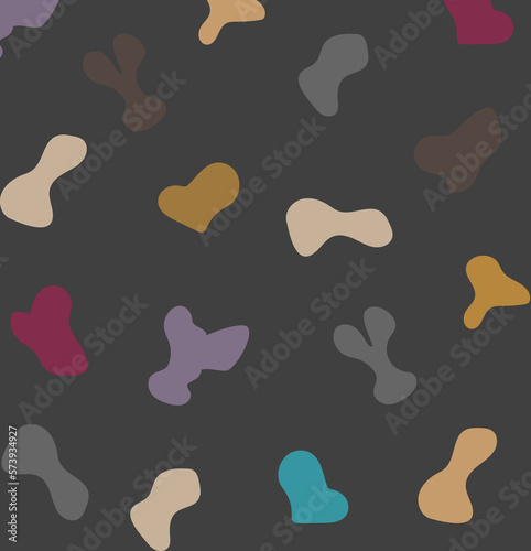abstract grey background with difference color in difference shape seamless pattern.