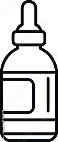 Vitamin D dropper icon outline vector. Sun nutrition. Human protection