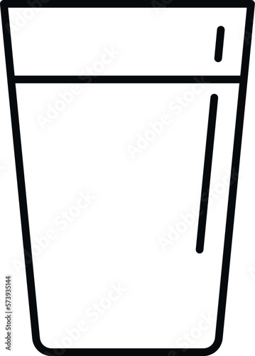 Vitamin D milk glass icon outline vector. Food nutrition. Human diet