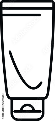 Vitamin D cream tube icon outline vector. Food nutrition. Diet skin