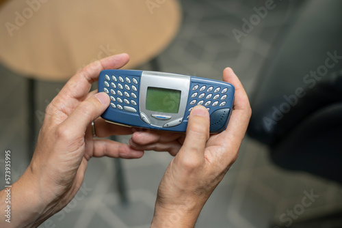 A late 1990s mobile phone of a novel type
