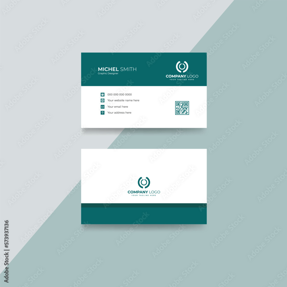 modern and clean professional business card template - obrazy, fototapety, plakaty 