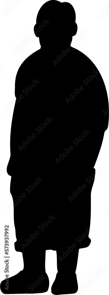hand drawn human silhouette.