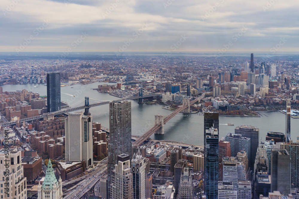 Fototapeta premium Manhattan Midtown Skyline with skyscrapers. New York City, USA.