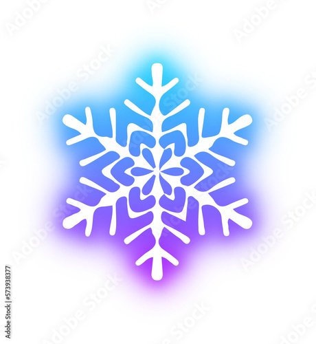 Collection of snowflake neon
