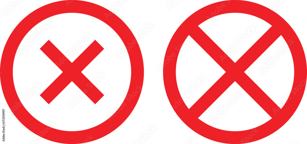 Two Cross Symbol in Circle Shape. Restriction Sign Icons. Prohibition Symbol Set. Two Cross Symbol in Circle Shape. Restriction Sign Icons. Prohibition Symbol Set.